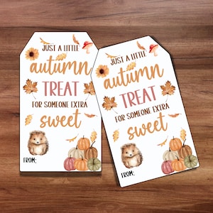 Autumn Treat for Someone Sweet Gift Tag, Fall Treat Bag Tag, Teacher, Staff Appreciation Gift Tag, Fall Break Gift, Neighbor Fall Treat