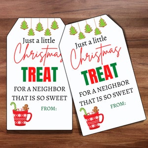 Neighbor Gift Tag, Christmas Treat for Neighbor, Secret Santa Neighbor Gift,  Holiday Gift Tag, Neighbor Gift Idea, Winter Gift Tag, Treattag (Instant  Download) 