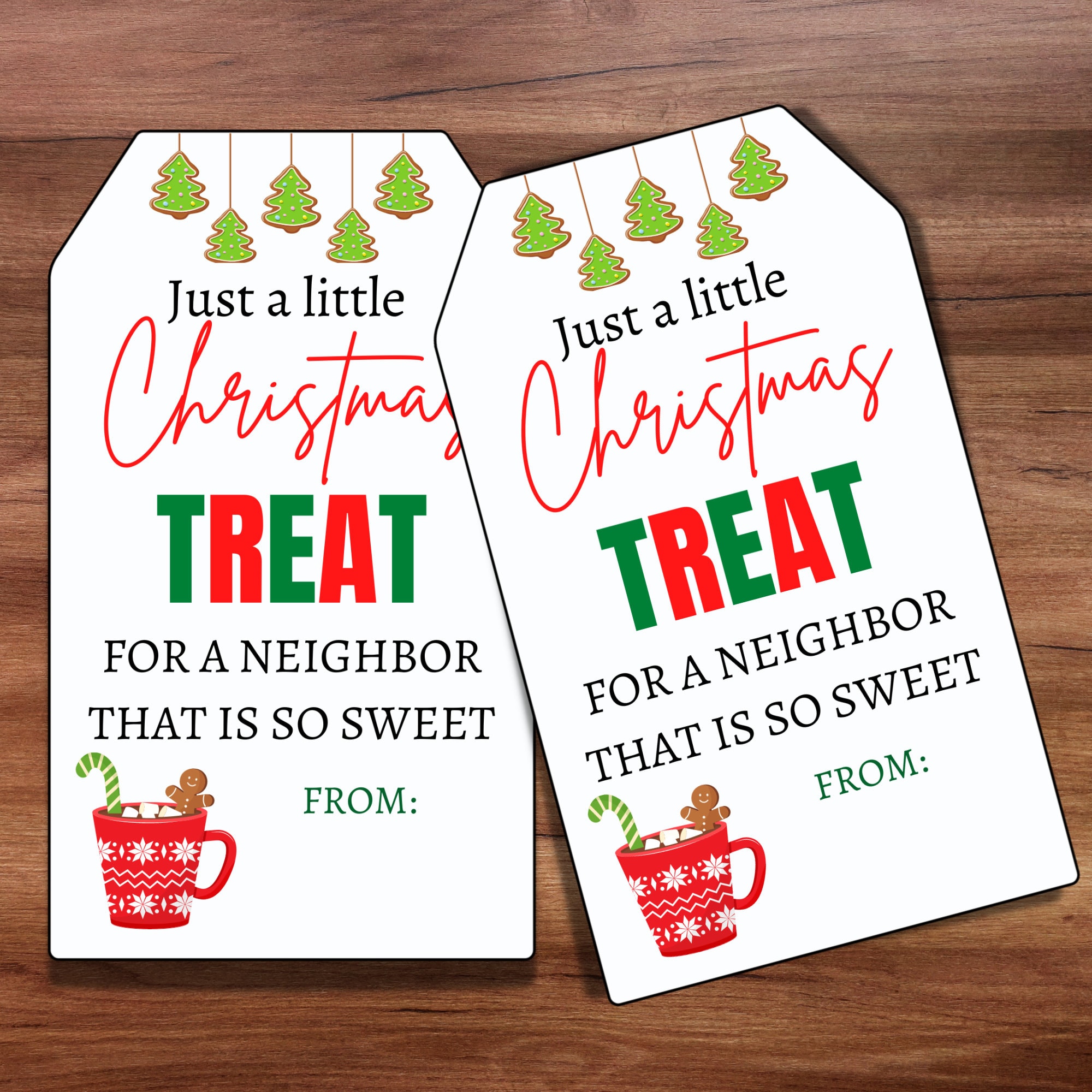 10 Neighbor Gift Tags For Christmas Bargain Bundle ($25 value