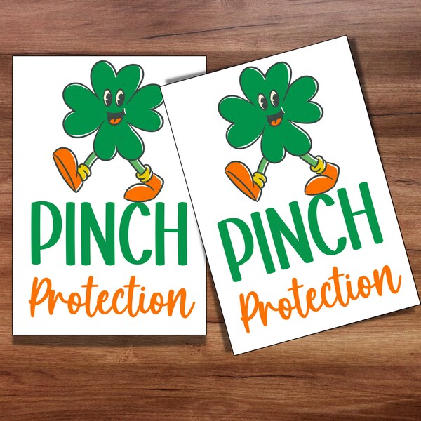 Classroom St. Patricks Gift, Pinch Protection Printable, St Pattys Day Gift, St Patricks Day Tags, St Paddys Day Gift, Teacher Gift, Shamroc