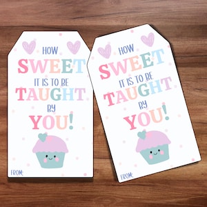 Etiquette cadeau Saint-Valentin pour professeur, Comme c'est doux de se faire enseigner par vous, Étiquettes à bonbons pour la Saint-Valentin, Étiquette gourmandise pour enseignant, Étiquette cadeau café