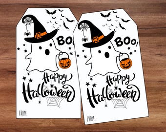 Etiqueta de fantasma "Buu", etiqueta imprimible de "Te han abucheado", etiquetas de recuerdo de "Buu", recuerdos de Halloween para el aula, oficina de "Te han abucheado", vecindario