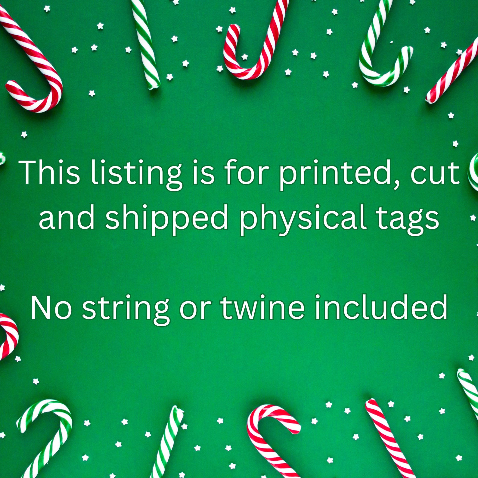 PRINTED Legend of the Candy Cane Tag, Set of 24, Candy Cane Poem