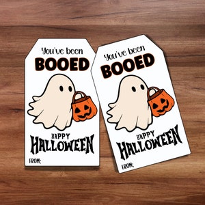 You&#39;ve Been Booed Tag Printable, Halloween Treat Tag, Boo Favor Tags, Halloween Favors for Classroom, Youve Been Booed Office, Neighborhood