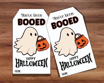 You've Been Booed Tag Printable, Halloween Treat Tag, Boo Favor Tags, Halloween Favors for Classroom, Youve Been Booed Office, Neighborhood