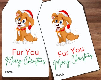 犬用クリスマスギフトタグ、犬のお母さんへのギフトタグ、犬好きへのギフト、足跡ギフトタグ、ペットをテーマにしたギフトタグ、獣医へのギフト、トリマーへのギフト
