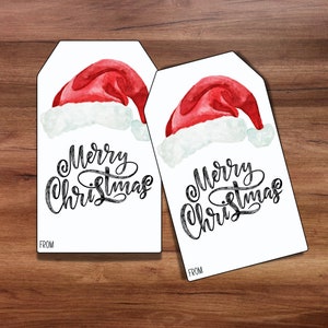 Geschenkanhänger Weihnachten, Wichtel Geschenkanhänger Urlaub Nachbar Geschenkanhänger, Geschenkanhänger Weihnachtsmütze