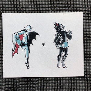 Monster Boys Pinup Flash Sheet Print
