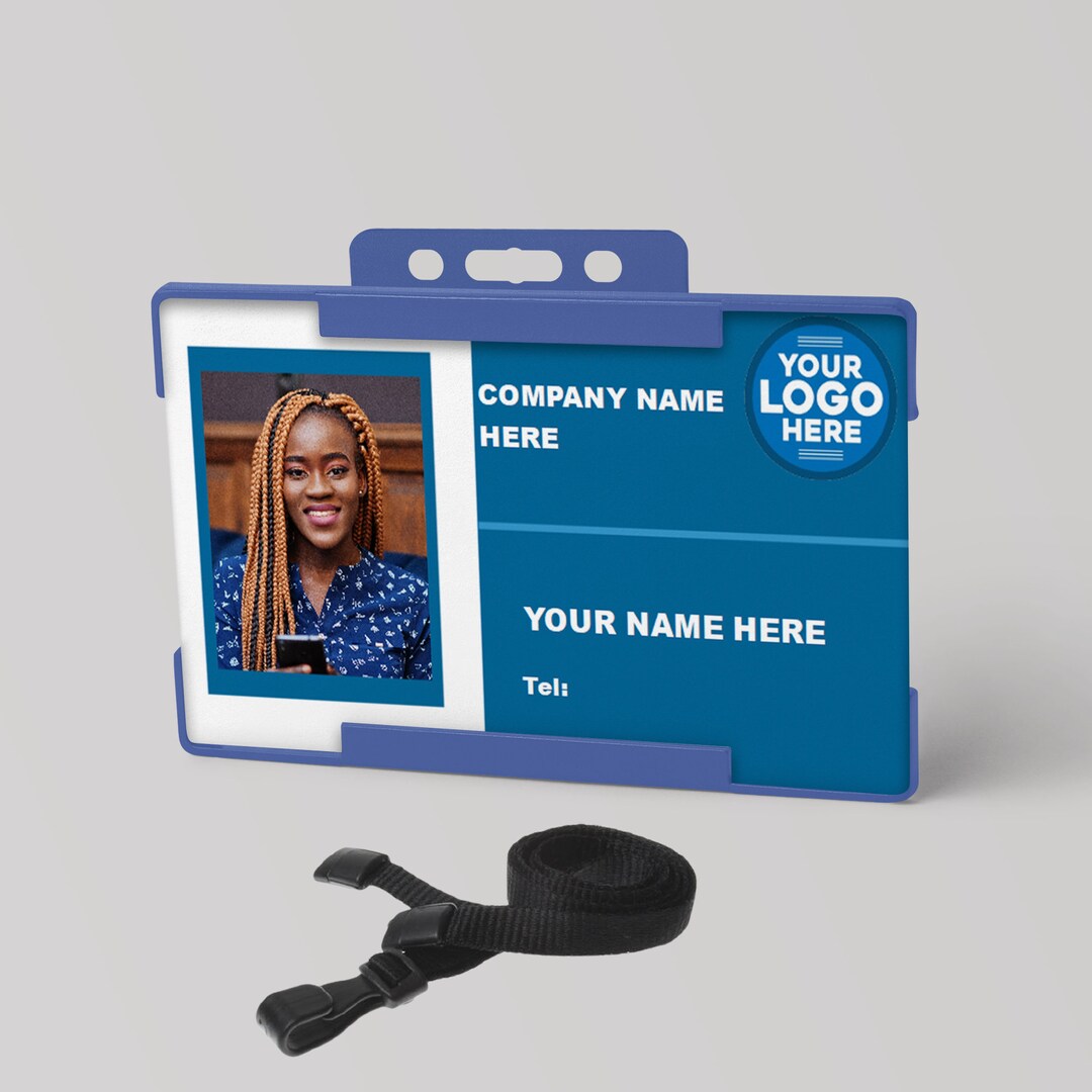 Photo ID Card Personalized Identification Card IC6 With Lanyard and