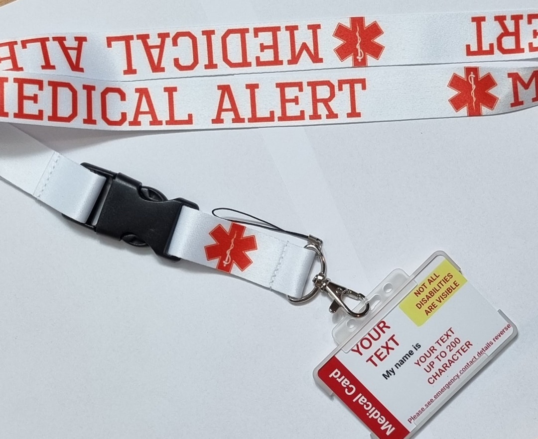 Medical Alert Lanyard Disability Awareness Autism Etsy
