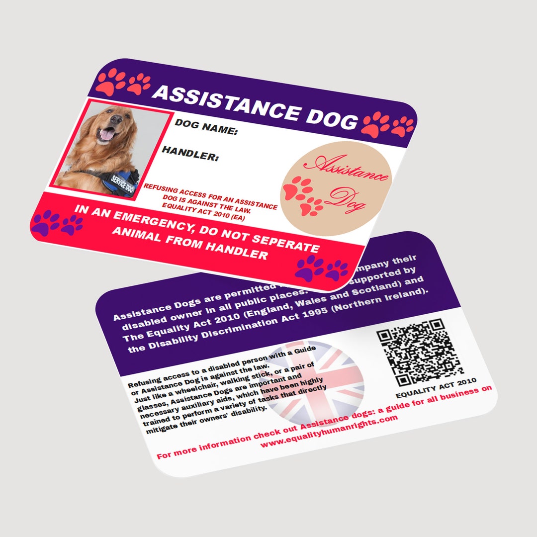 assistance-dog-id-card-with-lanyard-and-card-holder-uk-law-etsy