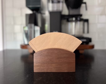 Coffee Filter Holder in Solid Walnut - Clean Modern Design, Heirloom Quality. V60, Chemex