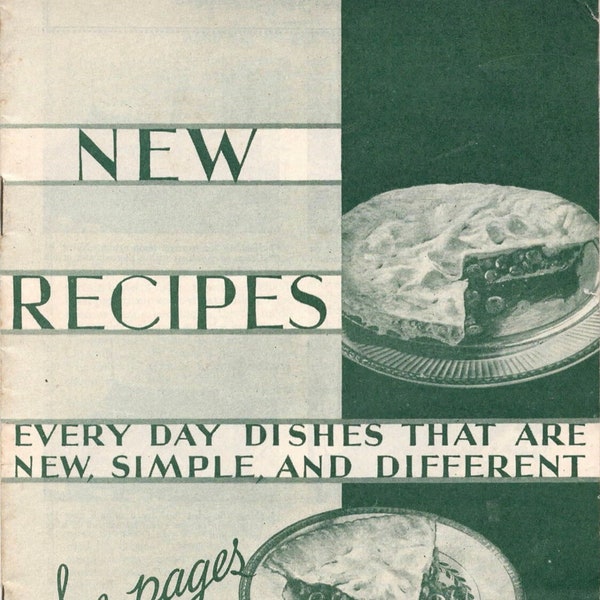 1930s Cookbook - Etsy