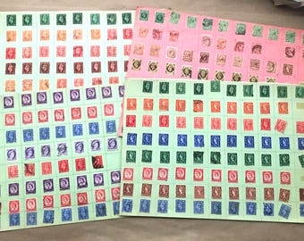 330+ Vintage British ROYALS Stamps Hinged, Queen Elizabeth, King George VI, King Edward VIII