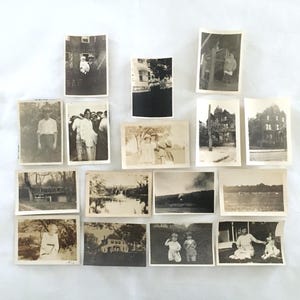 Small Vintage 1920s Photographs Neutral Black and White, Original | Junk Journal Smash Book Scrapbooking Mixed Media Art Collectible