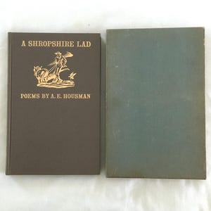 1951 Illustrated Book A Shropshire Lad, Poems by AE Housman, Original Vintage Sleeve | Collectible, Book Pages, Junk Journal Collage