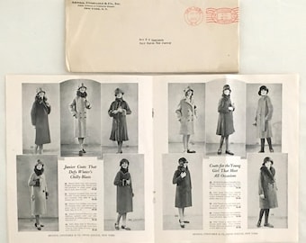 1925 Fashion Catalog Illustrated Fall Winter Clothing, Children, Infants Clothes, Original Envelope, Arnold, Constable Co. New York City