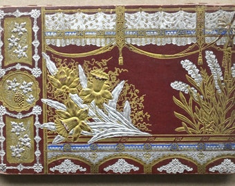 Victorian Autograph Book 1893-1898, Handwriting, Antique Die Cuts | Junk Journal, Decoupage, Mixed Media, Collage, Scrapbook, Smash Book