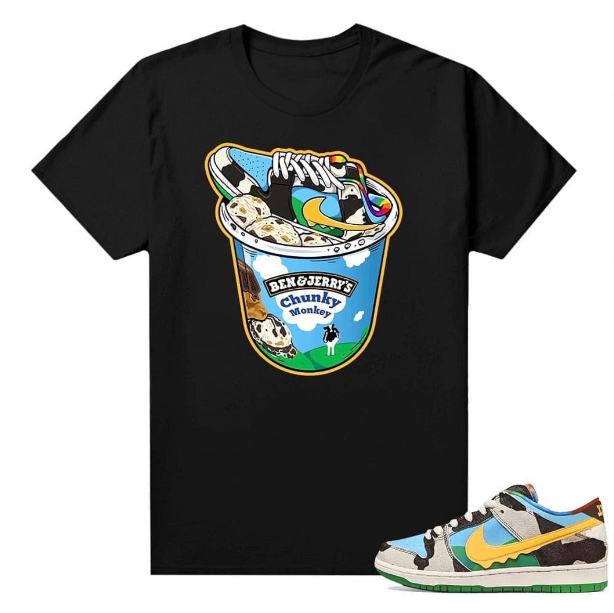 Chunky Monkey Dunks Shirt Dunks Ben and Jerry's Jordan 1 T-shirt - Etsy