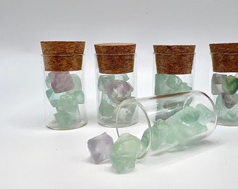 Vial Set | Fluorite mini octahedron