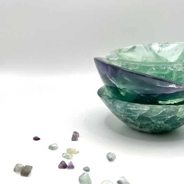 Fluorite trinket bowl