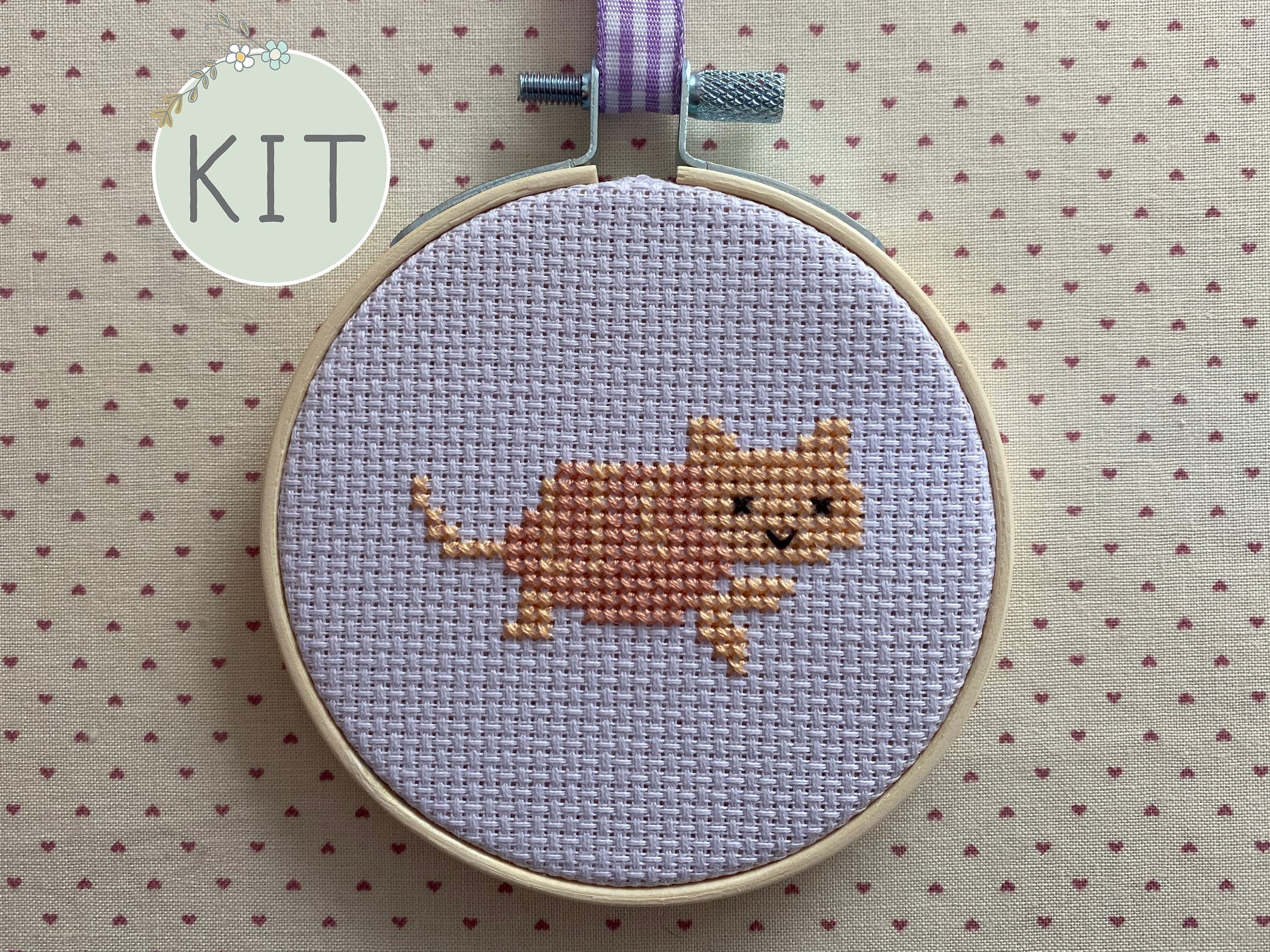 Pink Bird Mini Cross Stitch Pattern  Posie: Patterns and Kits to Stitch by  Alicia Paulson