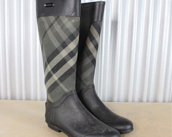 Burberry Rain Boots - Etsy
