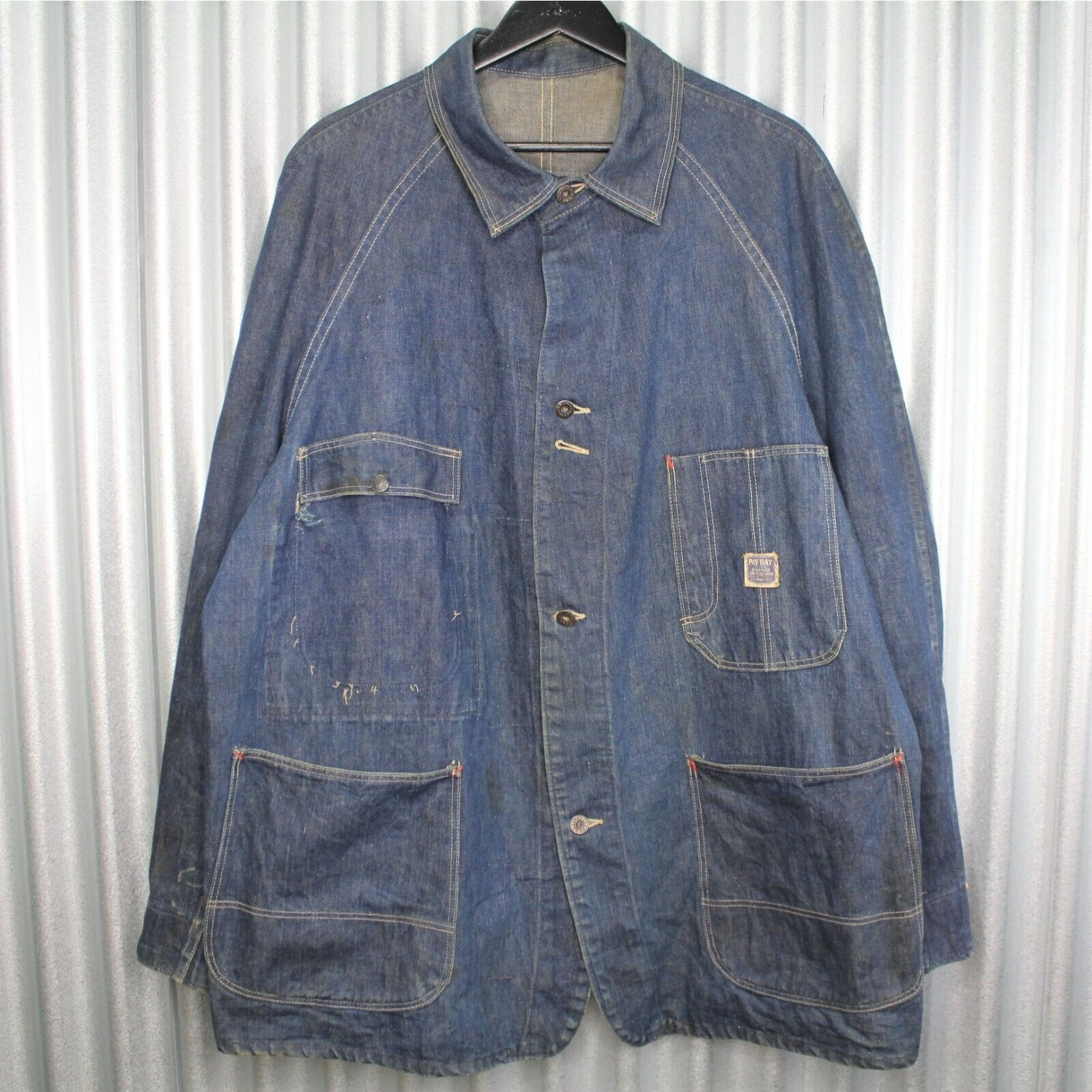 Vintage 1940s JC Penney Pay Day Donut Button Chore Denim - Etsy