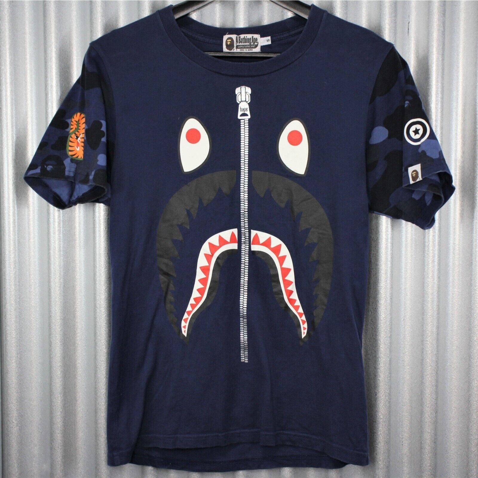 2004 BAPE BEAR T-shirt psyche camo teddy bear White A Bathing Ape Size L