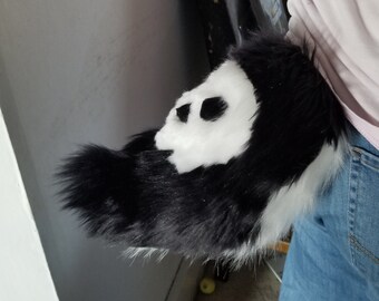 Fursuit Nub tail - skull pattern fursuit tail