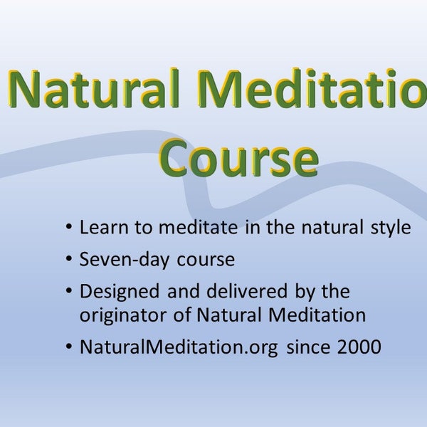 Cours de méditation naturelle