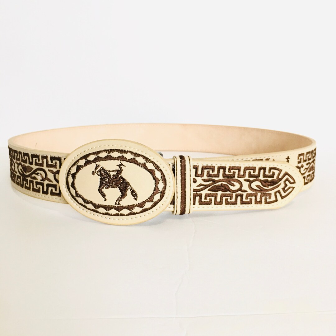 Men's Western Embroidered Belt, Rodeo Belt. Etsy