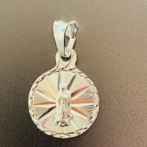 Dije de plata de ley 925 Virgen De Guadalupe, Dije Medalla Plata 925