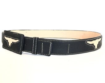 Men's Cowboy western leather belt. Cinto ranchero rodeo vaquero