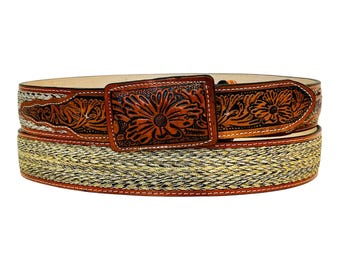 Mens LEATHER CONCHO WESTERN Cowboy Rodeo Belt - Etsy display picture 2
