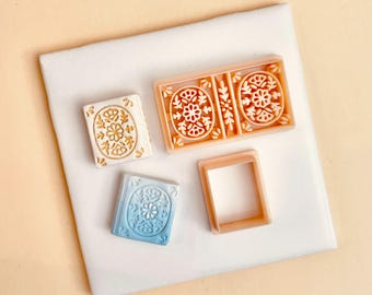 Book #5 (Floral) polymer clay cutter