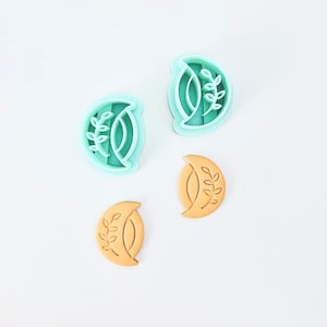 Boho Harvest Moon Polymer Clay Cutter | Fall Clay Cutters | Autumn Clay Cutters | Double Walled | 5 Sizes | Single or Mirrored | No. 071