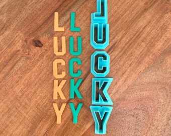 Lucky Statement Dangle Clay Cutter Set | Extra Long 4” | Polymer Clay Cutters | St. Patrick’s Day | 1 Size | 5 Cutters in Each Set | No. 064