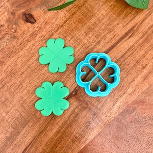 Heart Four-Leaf Clover Clay Cutter | Polymer Clay Cutter | St. Patrick’s Day | 3 Sizes | No. 031