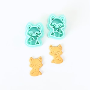 Cute Fox Polymer Clay Cutter | Fall Clay Cutters | Autumn Clay Cutters | Double Walled | 5 Sizes | Single or Mirrored | No. 066