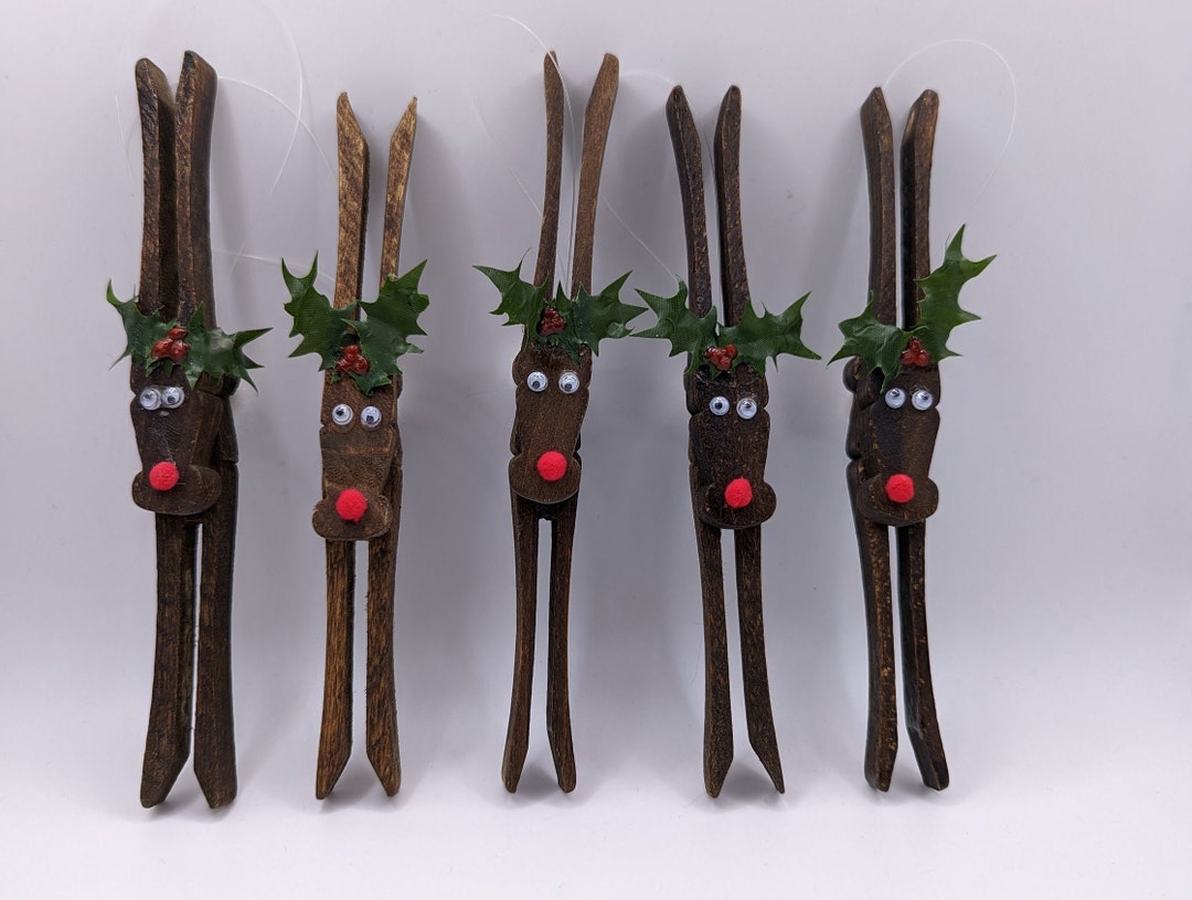 Clothespin Reindeer Ornaments Etsy