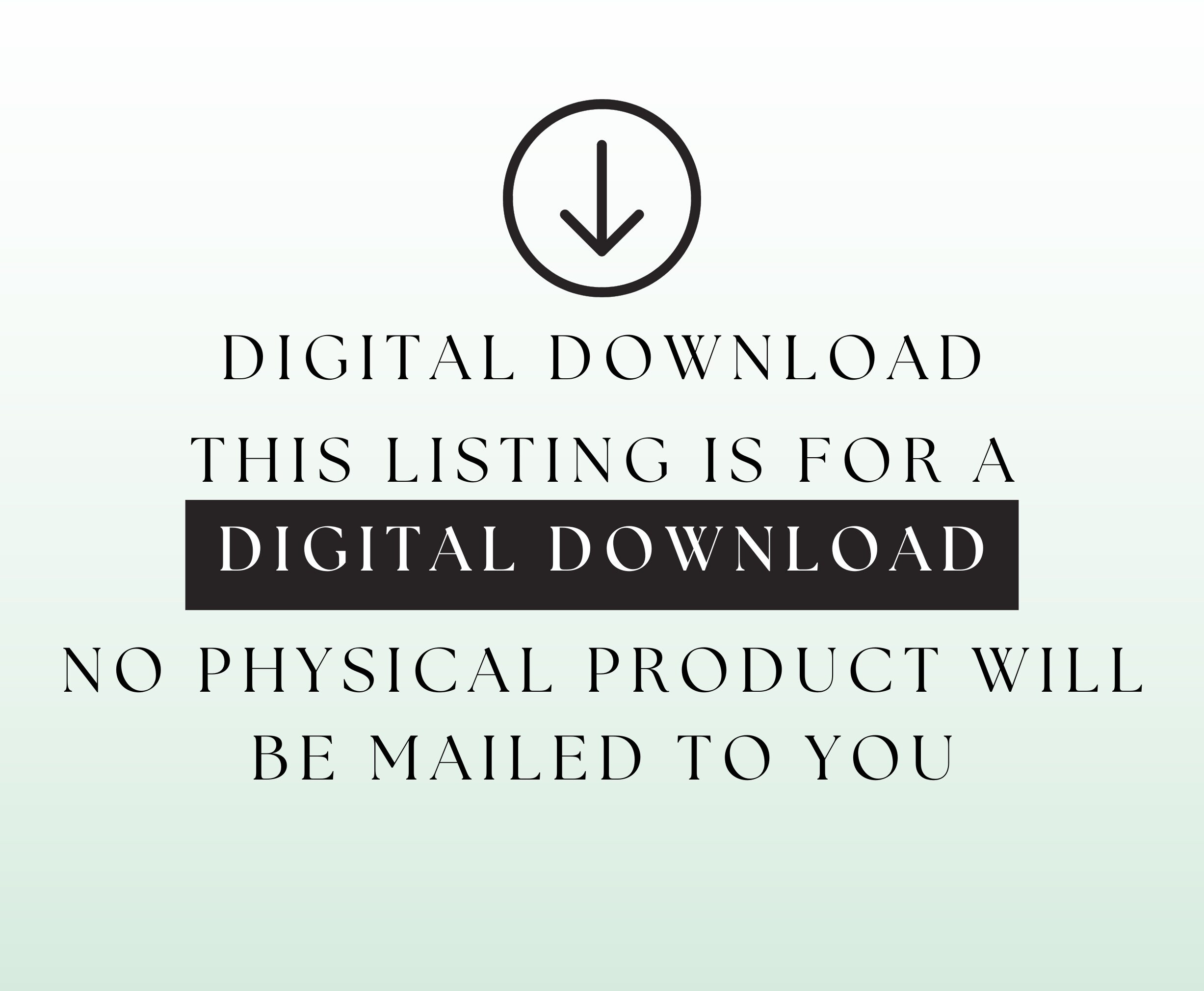 Printable Christmas Card Instant Download | 5x7 Horizontal Merry ...