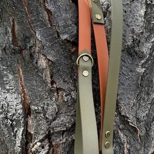 Biothane leash with traffic handle- Dual Tone