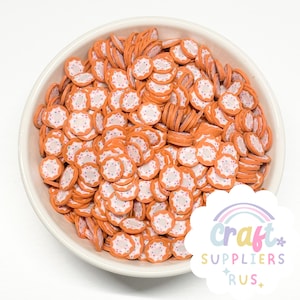 10MM Fake Donut Clay Sprinkle Slices, Faux Donut Sprinkle Slices, Fake Polymer Clay Jimmies