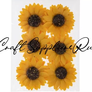 Mini 3D Sunflower Stickers, Sunflower Stickers for Scrapbooking, Paper Sunflower Stickers