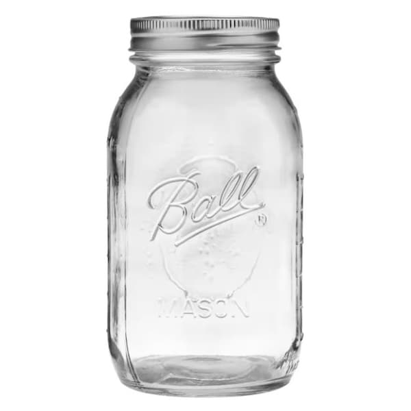 Ball 32oz Quart Size Mason Jar, Mason Jar Storage, Mason Jar Container, DIY Mason Jar Project