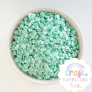 5MM Faux Christmas Peppermint, Fake Teal Peppermint Polymer Clay Sprinkles, Fake Bake, Slime, Fake Christmas Candy