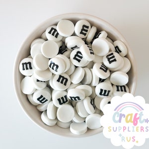 Fake White M&Ms Candy Cabochons, Fake Chocolate Candy Cabochons, Fake Chocolate, Fake Bake, Faux Chocolate, Faux Chocolate Candy