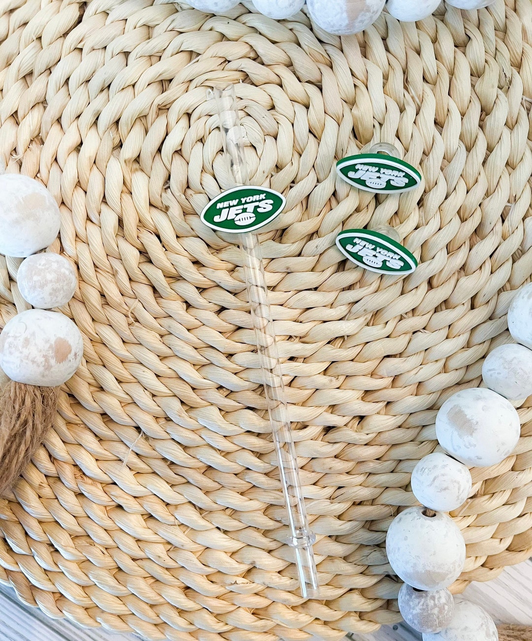 New York Jets Straw Topper New York Jets Tumbler Accessory Etsy