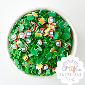 St. Patrick&#39;s Day Polymer Clay Fake Sprinkles, Polymer Fake Sprinkles, St. Patty&#39;s Day Fake Sprinkles